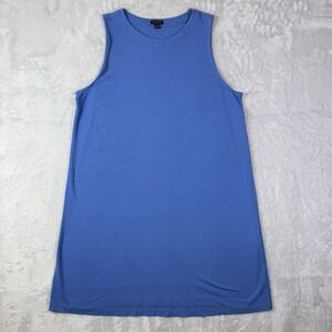 J Jill Wearever Collection Dress Blue Size XL Tank Dress Knee Length Vacation